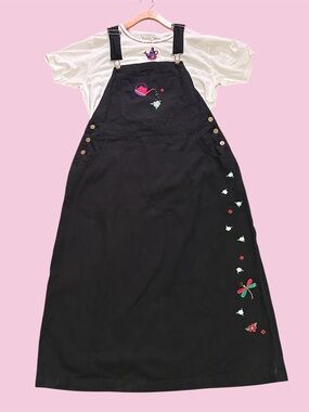 Women's Vintage Mandal Bay Cotton Embroidered Overall Dress Size L